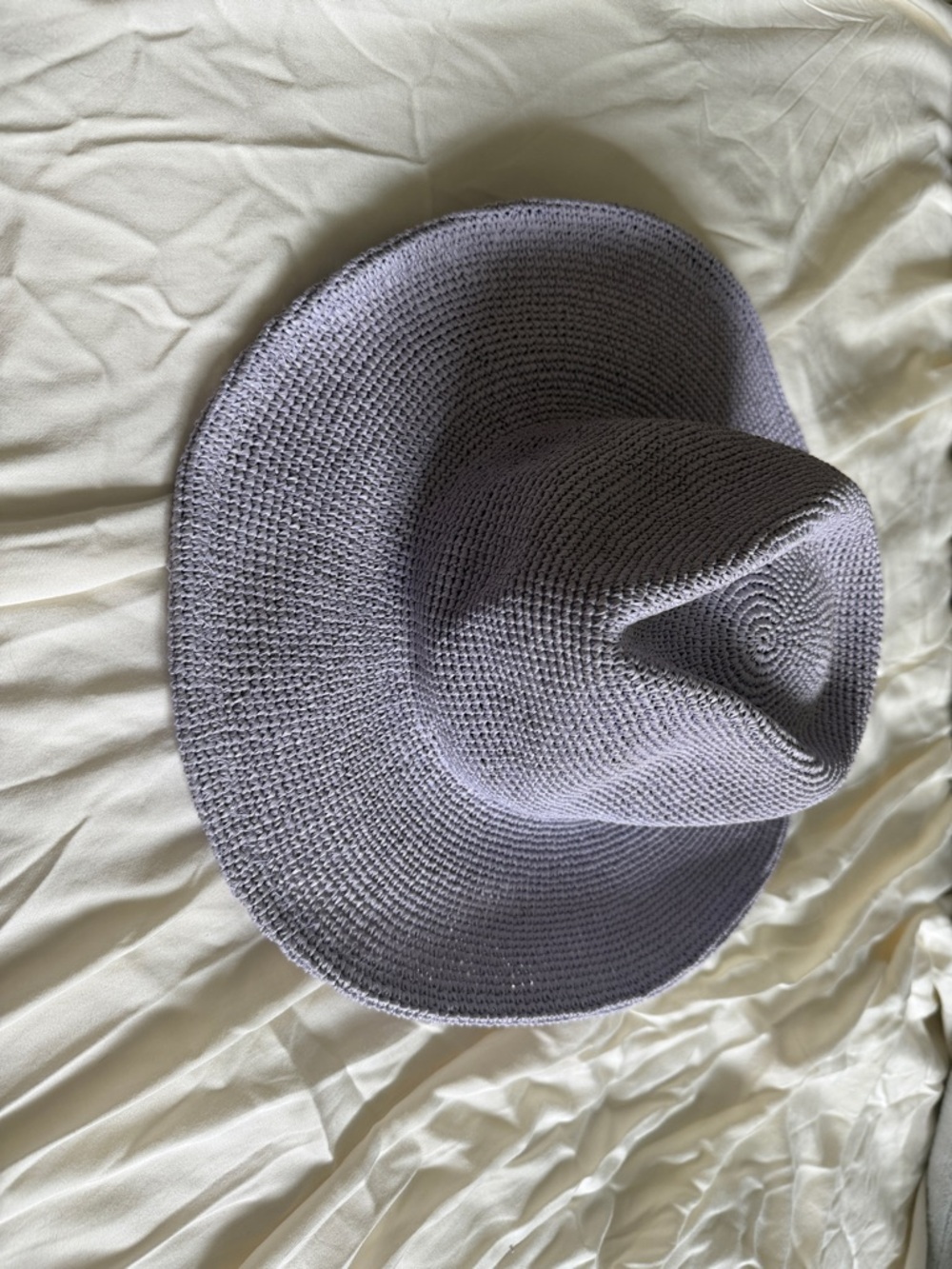 Aritzia Lasso Lavender Woven Wide-Brim Hat